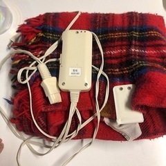 電気膝掛け　タータンチェック