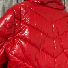 値下げ！新品☆ライダース　ダウンジャケット☆　赤の画像