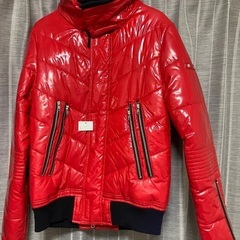 値下げ！新品☆ライダース　ダウンジャケット☆　赤の画像