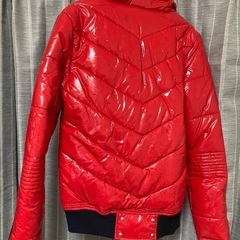 値下げ！新品☆ライダース　ダウンジャケット☆　赤の画像