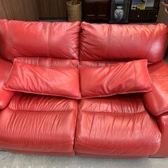☆来店限定☆ 2Pレザーソファー レッド