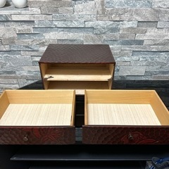 【昭和レトロ】２段引き出し収納小物入れの画像
