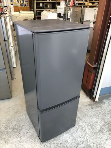 【動作保証あり】MITSUBISHI 2021年 MR-P15F 146L 2ドア 冷凍冷蔵庫 マットチャコール【管理KRR470】