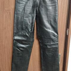 激安！本革レザーストレートパンツ！サイズ30