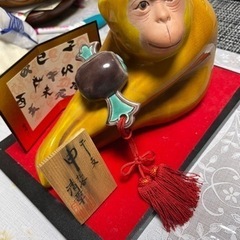 九谷焼　猿　置物の画像
