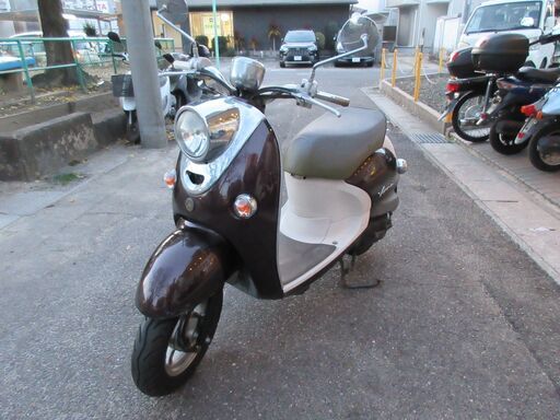 ビーノ　FI　4スト　バッテリー新品！　ブラウン　Gロック付き　ヤマハ　原付　SA37J
