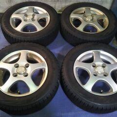 冬13インチ 軽自動車 155/65R13【富山】ワゴンR アルト ムーヴ ミラ ムーブ エッセ ライフ ゼスト バモス 13インチ アルミ 4本 ブリヂストン VRX2