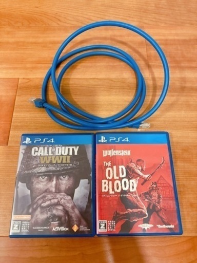 【ソフト2枚付き】PS4(全付属品付)＋別売りコントローラー＋別売りゲーミングヘッドセット
