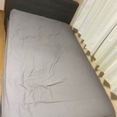 【取引中】ゼミダブルベッド+マットレス一式の画像