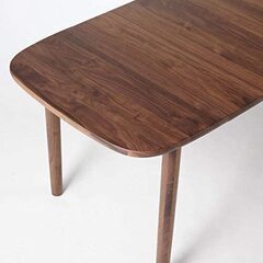取引中　無印良品　ダイニングテーブル　無垢材テーブル・楕円・ウォールナット材・幅１８０ｃｍ幅１８０×奥行９０×高さ７２ｃｍの画像