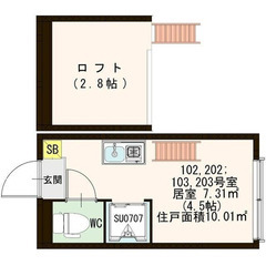 ✨敷金/礼金0円 ✨ 初期安物件💥保証人不要・ 金融ブラック・水商売・無職OK😄 京王線 上北沢駅 徒歩11分❗️杉並区下高井戸５丁目 ❗️ M17118 - 杉並区
