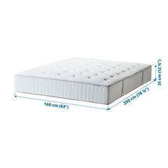 IKEA 最上級25年保証付queen size (160横200縦)ベッドの画像