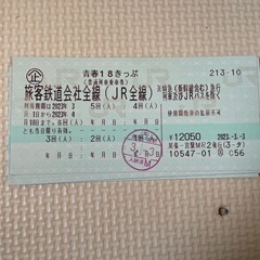 青春18切符の画像