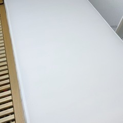 無印良品　木製ウォールナットすのこベッド　マットレス付の画像