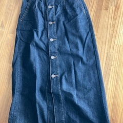 美品gu デニムロングスカートS 