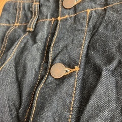 美品gu デニムロングスカートS の画像