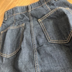 美品gu デニムロングスカートS の画像