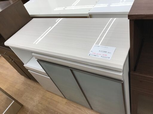 ★ジモティ割あり★ シギヤマ家具 食器棚 クリーム H95×W120×D48 クリーニング済み KJ1633