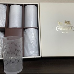COACH グラスコップ 5個セット 未使用の画像