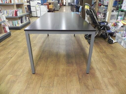 ミーティングテーブル 幅1800×奥行900×高さ720mm 会議用テーブル オフィスコム フリーテーブル ダークブラウン ワークデス