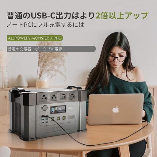 ALLPOWERS S2000 ポータブル電源 2000W 405405mAh/1500Wh大容量バッテリー AC100V正弦波