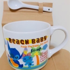 新品 未使用 スープカップ ディズニー ステッチ 2点セットの画像