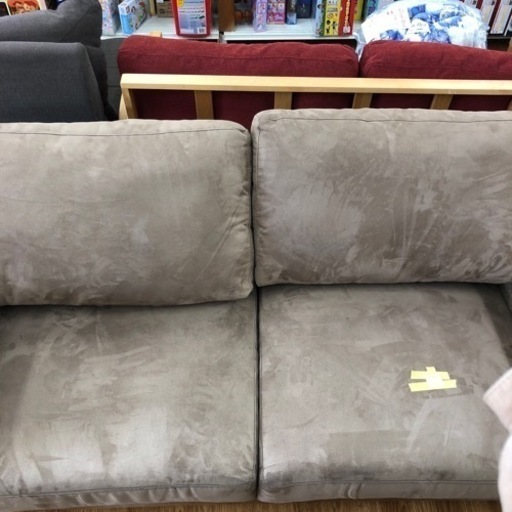 2人掛けソファー（布×木）売ります‼︎