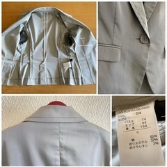 グレー スカートスーツ 春スーツの画像