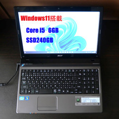 Acer　Aspire AS5750 Corei5  6GB SSD240GB