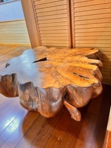 ☘️値下げしました。原木　木の根っこテーブル