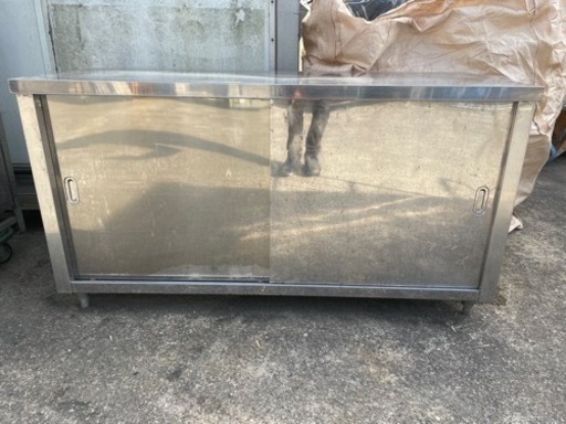 作業台 戸棚 厨房設備 道具入れ ステンレス塗装