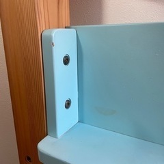 水色の可愛い２段ベットの画像