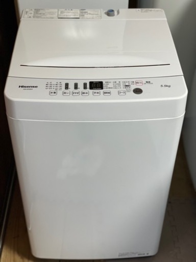 送料・設置込み　洗濯機　5.5kg Hisense 2019年