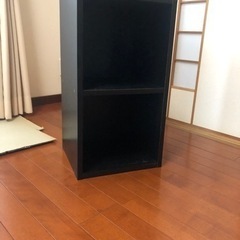 カラーボックス 2段 黒色