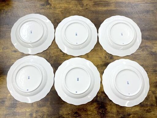 マイセン ブルーオニオン プレート 約23.7cm 6枚セット Meissen 食器 大皿 札幌市手稲区