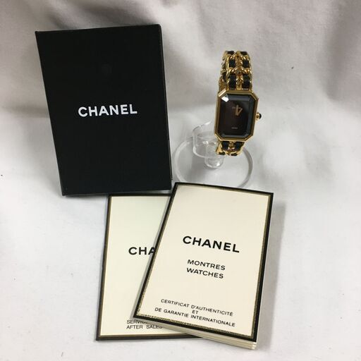CHANEL シャネル レディース 腕時計 プルミエール M サイズ クオーツ GP レザー ブラック文字盤 H0001 おしゃれ 堺市 石津【ジャングルジャングルサカイ石津店】