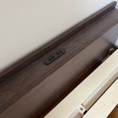 シングル ベッドフレーム 2口コンセント付 3段階高さ調整の画像