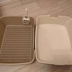 猫用トイレ本体 シンプルタイプ ライトベージュ 成猫用