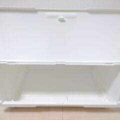 【美品】【東京都調布市】 衣装ケース 白 開閉式 収納ケース 中身取り出しやすい ホワイト 近隣地域限定配送の画像