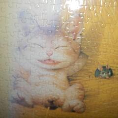 ❤️名画★猫４点❤️ジグソーパズル　村松誠コレクション★額縁付き★完成品の画像