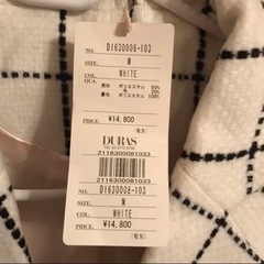 春秋などに！新品　定価14800円　タグ付き　DURAS デュラス　チェスターコート チェック　h＆mの画像
