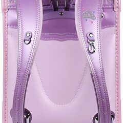 【新品】人気可愛い 女の子ランドセル お姫様・王冠デザイン 高級 大容量 軽量 6年保証 全国送料無料 スクールバック 小学生通学カバン パープルの画像