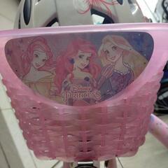 女の子　プリンセス自転車　18インチ　ピンク　補助輪　子ども用ヘルメット　児童用の画像