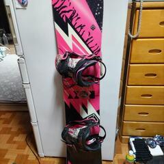 3点セット スノボ、バインディング、スノボケース