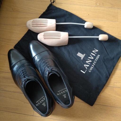 【新品同様】LANVIN ランバン 革靴 25.5CM シューズキーパー付