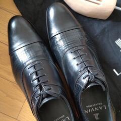 【新品同様】LANVIN ランバン 革靴 25.5CM シューズキーパー付の画像