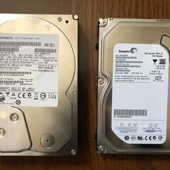 3.5インチ SATAハードディスク2個(1TB&160GB)