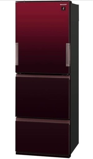 ※超美品　2021年製　SHARP (シャープ) 冷蔵庫　SJ-GW35G-R おしゃれなデザイン　350L 家電　