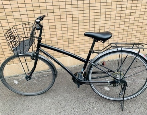 【決まりました 】レガフィーノ(メタリックブラック)シマノ6段変速  LEDオートライト  27インチ