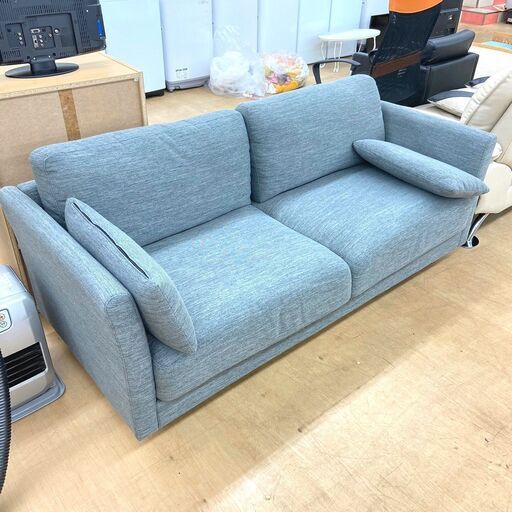メーカー不明 ソファ 2人掛け グレー 家具
